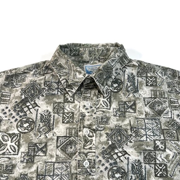 Pride of Hawaii Polo Shirt Mens Medium Short Sleeve Floral Hawaiian Beach Travel - Picture 4 of 6